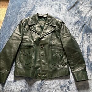 Men's Green Leather Jacket
